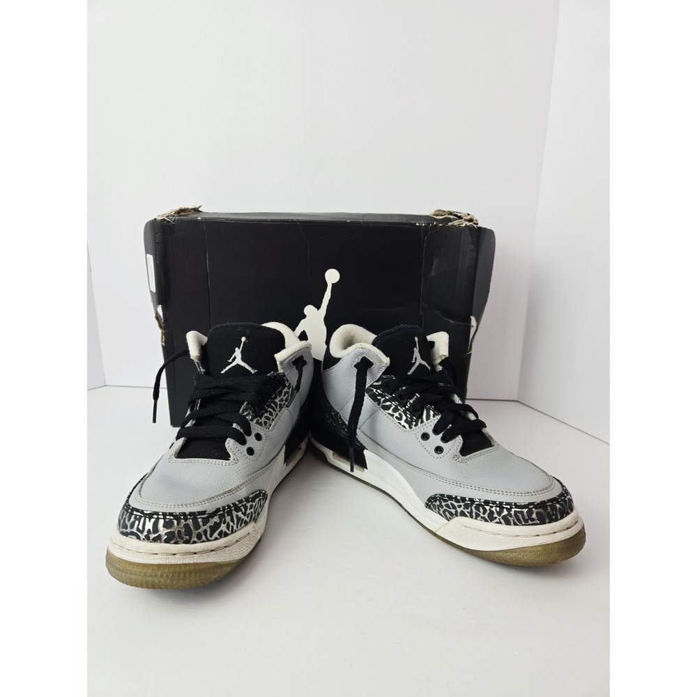 Nike Air Jordan 3 Retro BG 6.5‎ youth grey silver